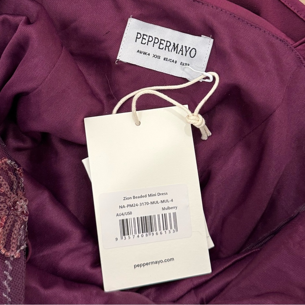 peppermayo mulberry zion beaded mini dress - Picture 9 of 9